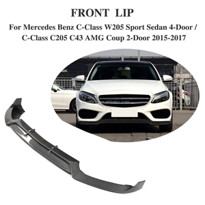 Fiber De carbone Voiture spoiler de Lèvre de Pare-chocs avant pour Mercedes Benz Classe <span class=keywords><strong>C</strong></span> W205 Sport C205 C43 15-17 - Product Image 3