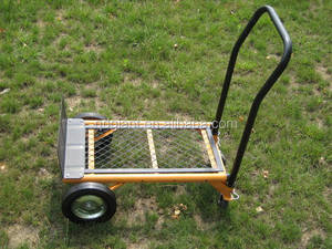 Chariot à main pliable en acier robuste <span class=keywords><strong>HT1500</strong></span> Capacité de charge de 40 kg Roue pleine de 6 * 1,25 pouces Chariot à plateforme pour l'utilisation d'outils - Product Image 5