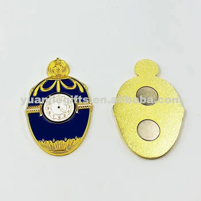 Promotional custom soft enamel pin gold metal pin magnet on back lapel pin