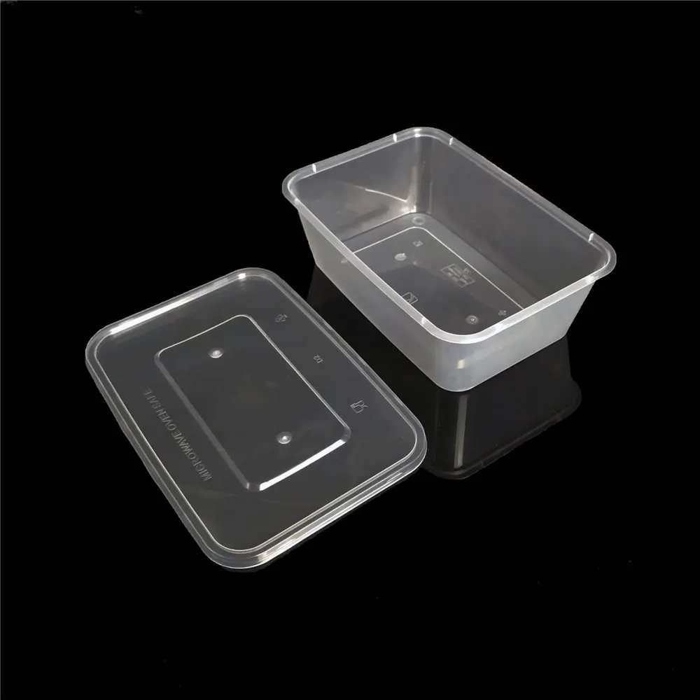 750ml Plastic Lunch Take Away Disposable Box, microwaveable food storage