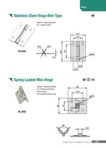 HL-202 Wholesales Machinery and Industrial Application Sus304 Stainless Steel <b>Torsion</b> <b>Spring</b> Hinge - Product Image 3