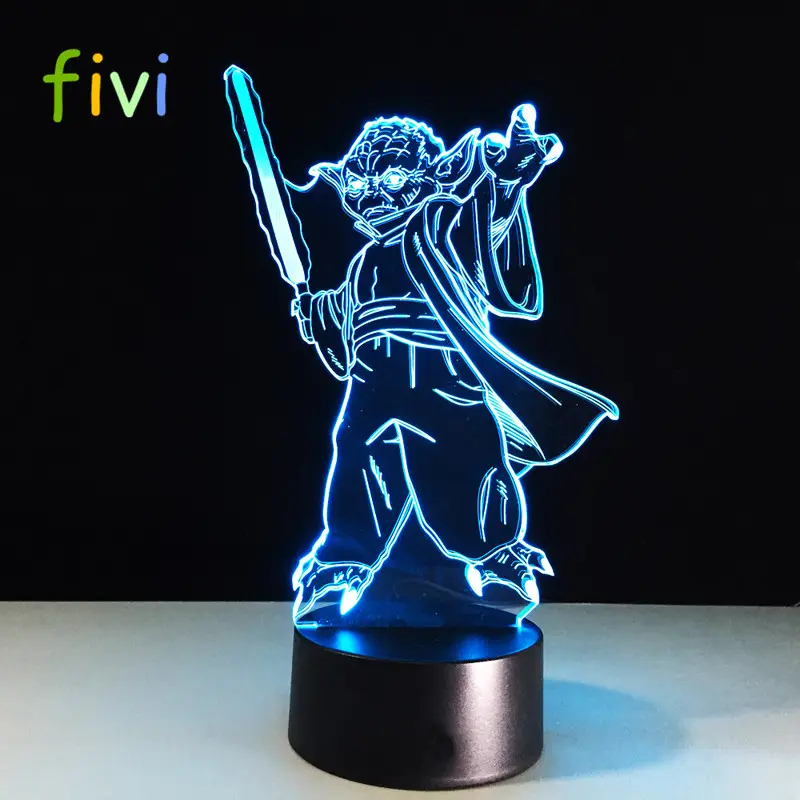 OEM Vader Figures 3D LED Master Yoda Jedi Leader kid boy gift Lighting Man Boy's Home Decor Bedroom Table Lamp Night light