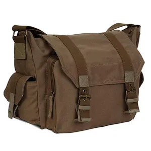 Lightweight Waterproof Canvas DSLR SLR Shockproof Camera Shoulder Messenger Bag