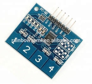 TTP224 4-रास्ता 4 चैनल कैपेसिटिव टच स्विच डिजिटल टच सेंसर मॉड्यूल - Product Image 3