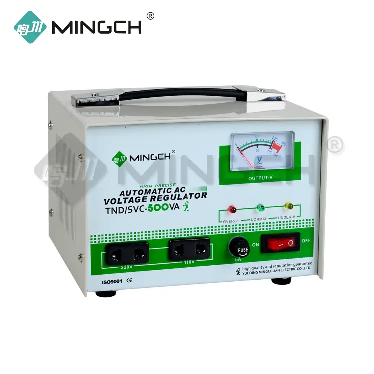 MINGCH Wholesale High Quality 220V SVC Series 500VA Ac Automatic Voltage Regulator Stabilizer
