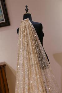 Jmomoraili — voile de mariage pour mariée avec peigne MPB20, étoiles brillantes de qualité supérieure, couleur champagne, <span class=keywords><strong>or</strong></span>, 1 couche, 3x3 - Product Image 4