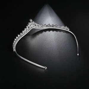 Tiara LUOTEEMI con Zirconia Cubica Trasparente <span class=keywords><strong>per</strong></span> Spose, Principesse e <span class=keywords><strong>Damigelle</strong></span>, Accessorio <span class=keywords><strong>per</strong></span> Capelli - Product Image 5