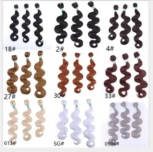 DEKEY волос синтетические волокна волосы с эффектом деграде (переход от темного объемная волна натуральный цвет может быть изменен дропшиппинг, 16, 18, 20 дюймов Связки 70 г/шт.