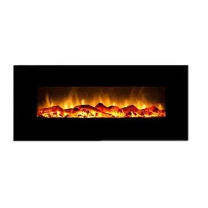 50 inch wall hanging electric fireplace with a cold fire