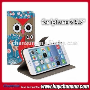 rojo búho imagen de cuero <span class=keywords><strong>caja</strong></span> del teléfono para el <span class=keywords><strong>iphone</strong></span> <span class=keywords><strong>6</strong></span> <span class=keywords><strong>plus</strong></span> - Product Image 1