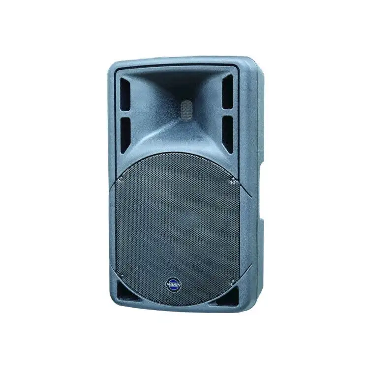 Caja de plástico de 15 pulgadas para Dj altavoz de graves activo, 2 canales de frecuencia completa con amplificador Pa System Morin RC-15, novedad de 2018