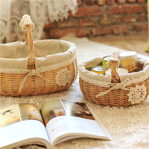 Liễu Liễu Gai Phục Sinh Giỏ Bé Lớn <span class=keywords><strong>Wicker</strong></span> Bánh Mì Giỏ Dệt Dã Ngoại Giỏ - Product Image 6