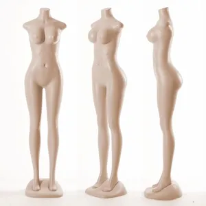 Plastic full body grote buste oefenpop huidskleur vrouwelijke headless mannequin