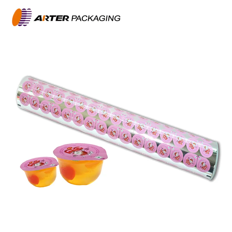 custom printing pet metalized peelable plastic pp cup jelly lidding sealing film rolls for jelly cup