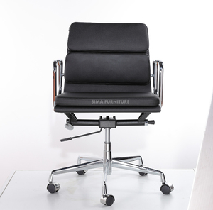 Emes luxury soft black leather pad director chair rotating de bureau - Product Image 6