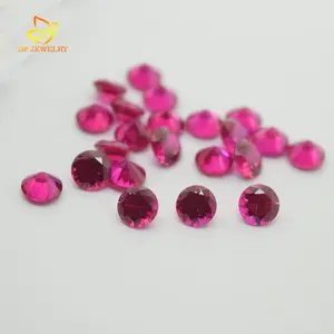 High Quality Round Synthetic Red Corundum Stone