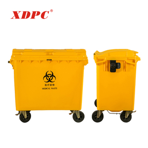 Ziekenhuis Plastic Medische Afval Container Transport Trolley - Product Image 2