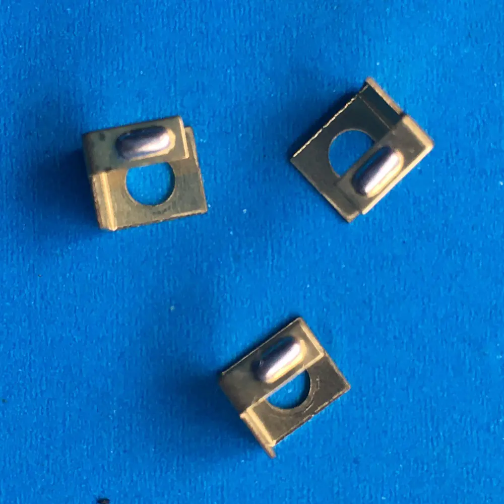 Dongguan Electrical Switch Metal Stamping Parts Dynamic Contacts Stamping Bending Parts Electrical Brass Silver Contact