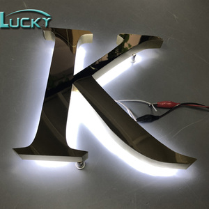 <span class=keywords><strong>Font</strong></span> personalizzato Acrilico e Acciaio Inox Parete Lettere LED Sign - Product Image 6