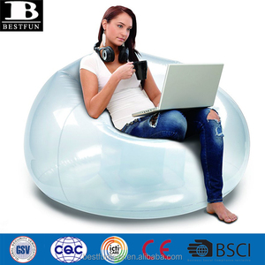 Fauteuil gonflable en PVC résistant, transparent, durable, <span class=keywords><strong>canapé</strong></span> pouf en vinyle transparent - Product Image 4