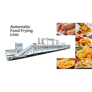 Industrial Continuous French Fries Production Line Potato Chips Fryer Machine