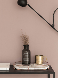 Nordic คุณภาพสูง <span class=keywords><strong>rose</strong></span> gold ลวดโลหะรูปไข่ถาดสีขาวธรรมชาติหินอ่อนสำหรับเครื่องประดับงานแต่งงานตกแต่ง - Product Image 3