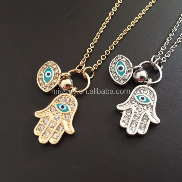 Turchia mano di fatima collana evil eye in gioielli di moda collana di hamsa collana mano