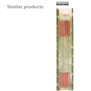 Brochettes en acier inoxydable de qualité alimentaire pour barbecue avec couteau de <span class=keywords><strong>boucher</strong></span>, 12 pièces - Product Image 6