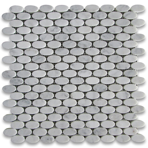 Oval Shape <strong>Mosaic</strong> Cheap Gold Matrix Marble <strong>Mosaic</strong> <strong>Tile</strong> <strong>Craft</strong> Pattern - Product Image 3