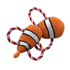 Toptan Pet çevre dostu balık okyanus Squeaky peluş komik interaktif çiğnemek halat ses köpek oyuncak - Product Image 4