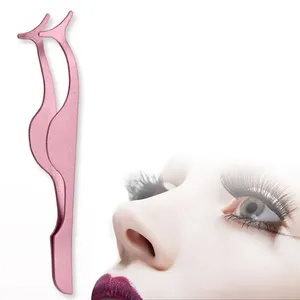 False Volume Eyelash Extension Tweezers Fake Lash Makeup Applicator Curler Clip