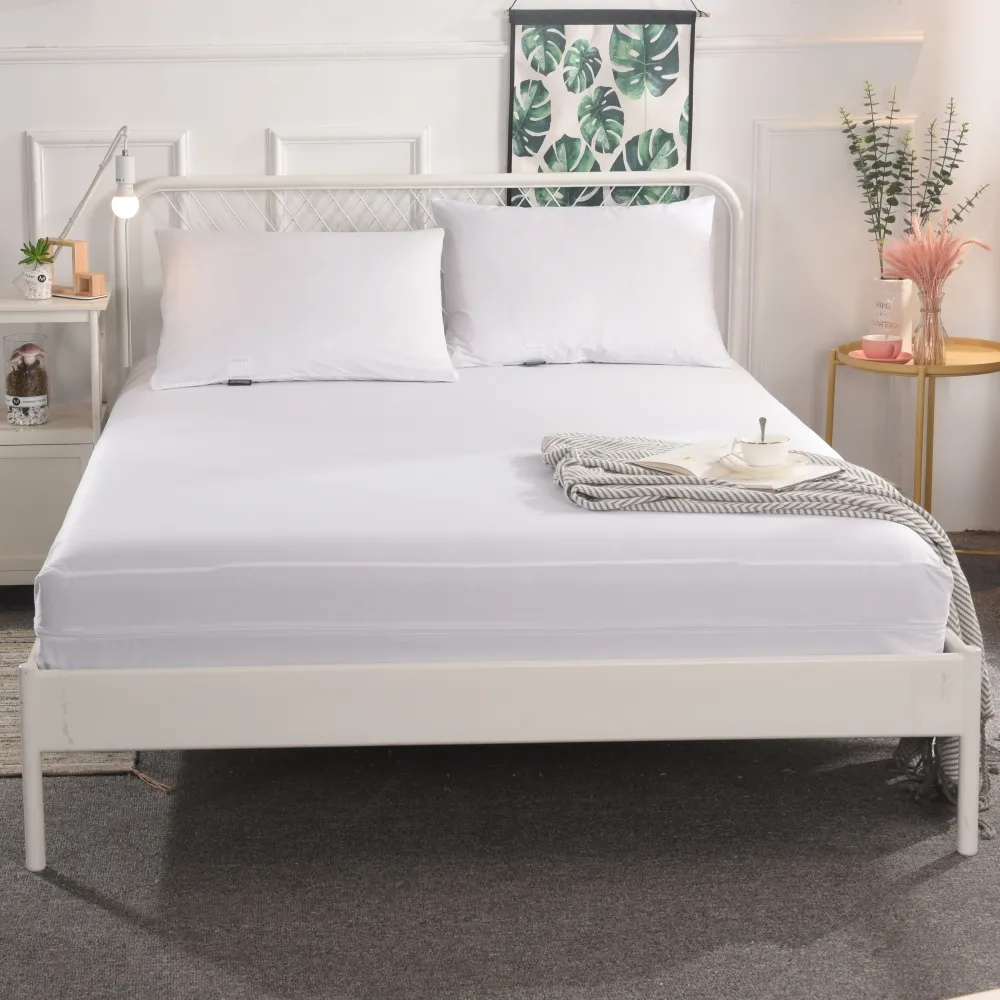 PVC Vinyl Anti-mite Waterproof Bed Bug Proof Zippered Mattress Cover waterproof bed sheets encasement