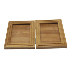 Wooden Factory FSC&amp;BSCI Bamboo Wooden <strong>Double</strong> Side Wedding Wall Mounted <strong>Photo</strong> Picture <strong>Frame</strong> - Product Image 4