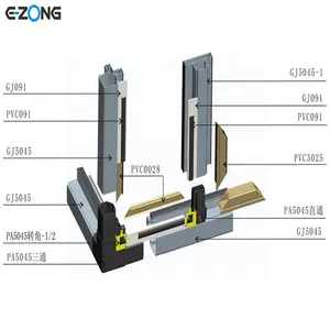 Systèmes HVAC Fabricant AHU Profil en aluminium Accessoires d'unité de traitement d'air GJ5045