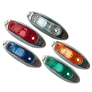 Punto 10-30V semi camión luces de advertencia led auto lámparas remolque marcador luces con base de cromo para la venta