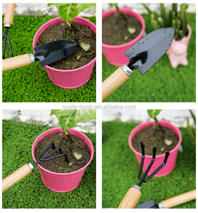 Casa e Giardino Manico In Legno 3 pz set <span class=keywords><strong>Mini</strong></span> Attrezzi Vanga Pala Rastrello - Product Image 5
