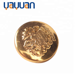 2024 Matte Vàng nhựa <span class=keywords><strong>ABS</strong></span> <span class=keywords><strong>Shank</strong></span> nút với logo dập nổi - Product Image 4