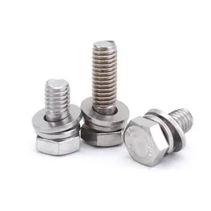 High quality assembly screw stainless steel hex head combination screw