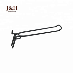 J & <span class=keywords><strong>H</strong></span> Storefixture Đục Lỗ Lại Panels 25 Mét (1Inch) Lỗ Trung Tâm Pegboard Looped Hiển Thị Arm Đen Dài Leg Peg Kim Loại Euro Hooks - Product Image 2