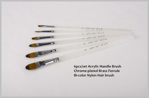 nouveau design art professionnel brush set de peinture acrylique acrylique acrylique pinceau h82 poli poignée - Product Image 5
