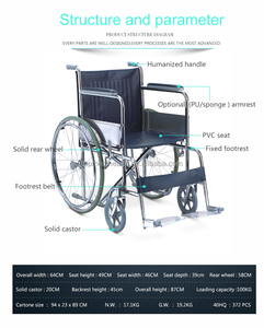 Redressement économique Silla de Rueda de Acero Fauteuil Roulant Manuel