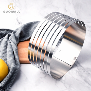 16-20cm Adjustable Stainless Steel Mousse Mould Layer <strong>Cake</strong> Slicer <strong>Kit</strong> - Product Image 6