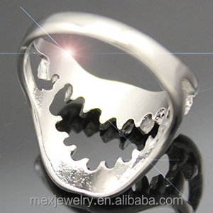 ชิคฉลามฟันกะโหลกนรกปีศาจปาก Goth Emo พังก์ชุดแฟนซีแหวนนิ้ว - Product Image 3