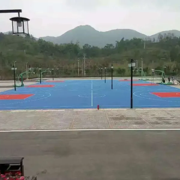 Outdoor used ground cover customized design backyard basketball flooring
