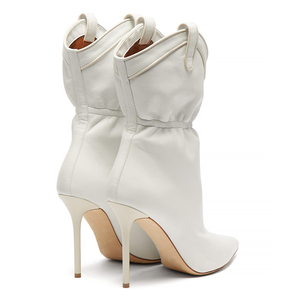 Bottines élégantes et stylées à bout pointu <span class=keywords><strong>pour</strong></span> femmes, taille grande, talons hauts, talons hauts, bottines courtes blanches <span class=keywords><strong>pour</strong></span> femmes, chaussures <span class=keywords><strong>pour</strong></span> femmes, bottines mi-<span class=keywords><strong>mollet</strong></span> - Product Image 3