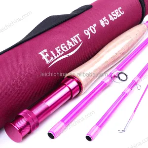 exclusive woman elegant pink fly fishing rods