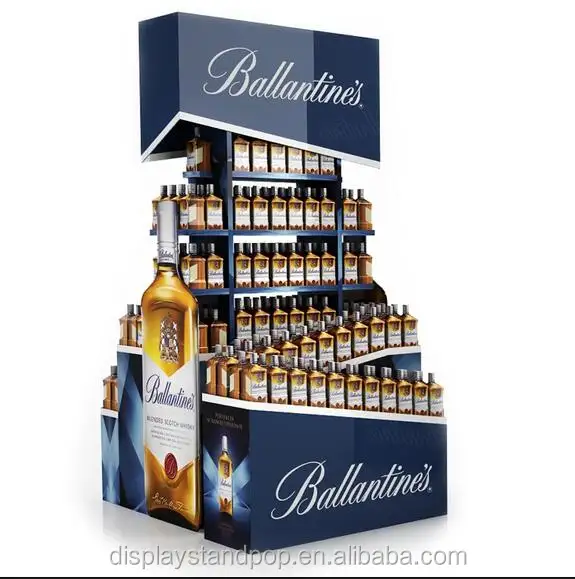 Customized cardboard floor display stands for beer/alcohol/wine