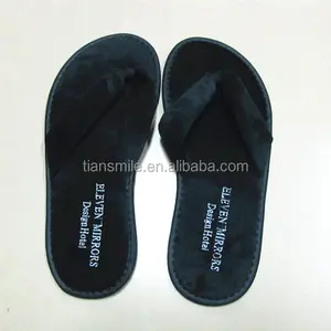 Barato biodegradables desechables pedicura flip flops es zapatillas de hotel