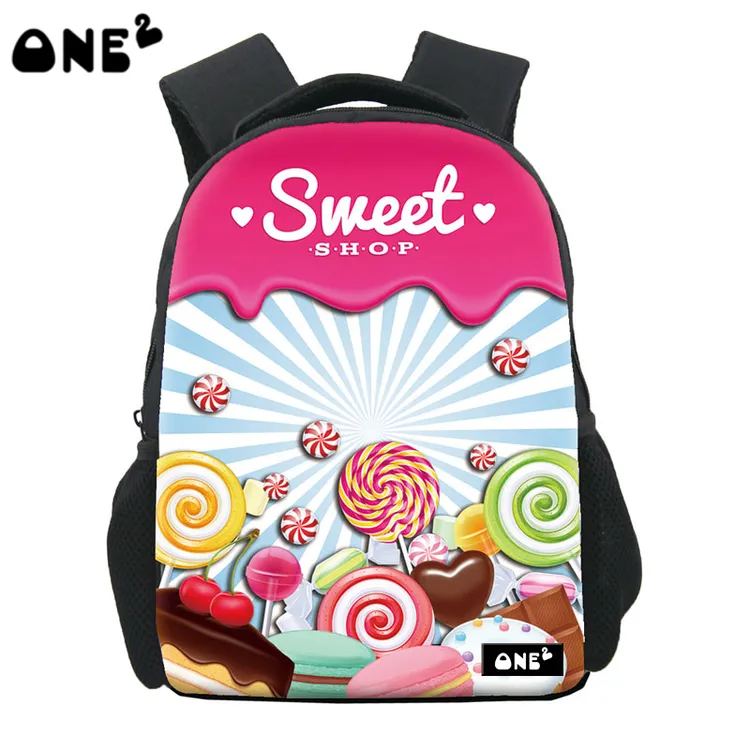 ONE 2 удивительный дизайн высокий корейский карамельный Стиль 3d печать рюкзак для детей