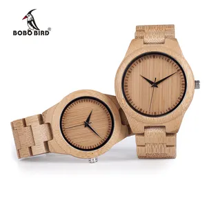 Fabricante al por mayor de bambú Natural diseño Original BOBO BIRD Lover reloj de madera para parejas con el mejor precio